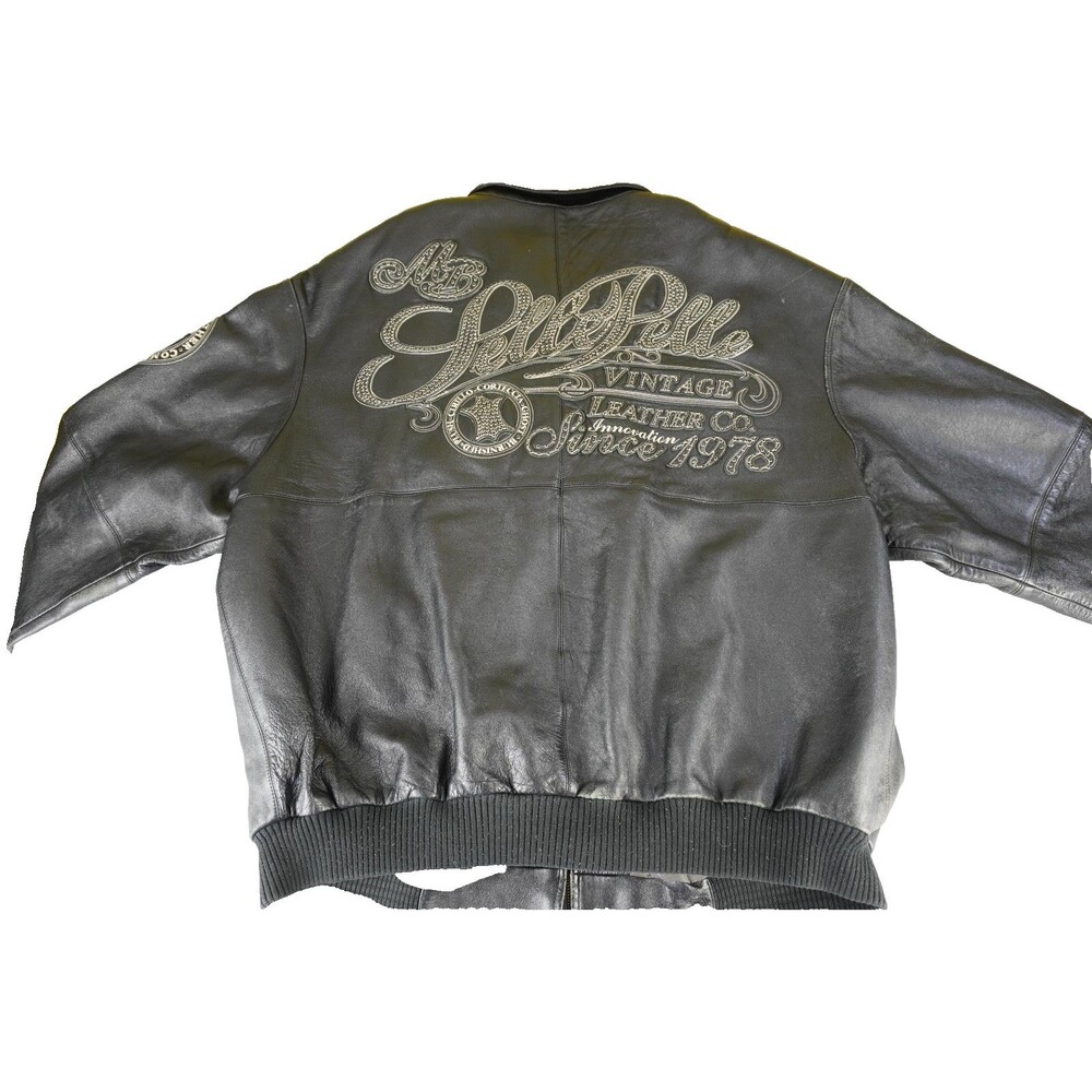 RARE VTG Marc Buchanan Pelle Pelle Leather Bomber Jacket Sz 54 1978 Hip Hop 90s